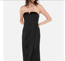 Express Black Strapless V Wire Cocktail Dress Size 8 - NWT