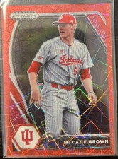 2021 Panini Prizm Draft Picks Red Velocity Prizm McCade Brown #PDP79 Rockies