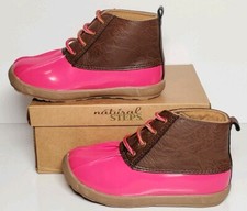 NATURAL STEPS PINK RICKI TODDLERS DUCK BOOTS SIZE 9, 10  11 NEW / BOX NSF125T