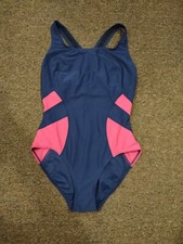 Zoggs Women's Swimsuit Athletic Size 34 Blue Pink