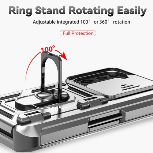 For Samsung Galaxy Z Fold 6 Shockproof Rubber Magnetic Kickstand Case - Picture 26 of 99