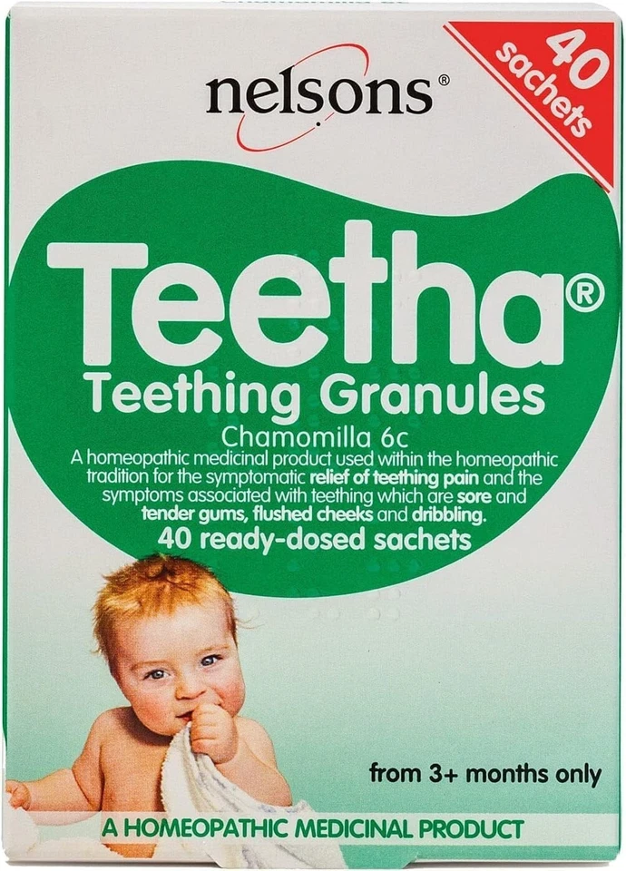 Gentle Homeopathic Teething Relief Granules - 40 Sachets for Babies 3+ - Image 3 of 4