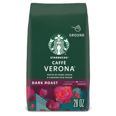 Starbucks Ground Coffee, Dark Roast Coffee, Caffè Verona, 100% Arabica, 1 Bag (2