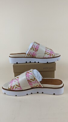 Gentle Souls Lavern Strap Slides Platform Sandals Womens 9 M Pink Shoes $189 NWB