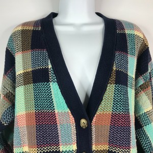 vintage plaid cardigan sweater