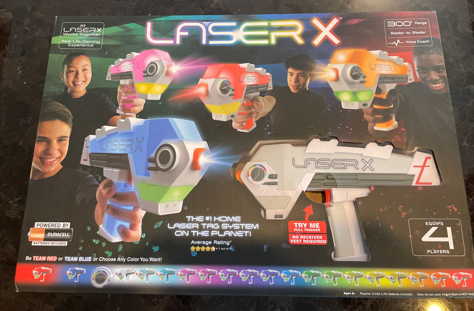 NSI Laser X Revolution 4 Player Laser Tag Set 300 Range for sale