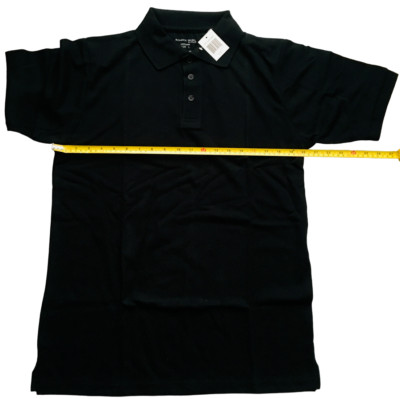 Galaxy Uniform Polo Style Short Sleeve Youth Size L Black Shirt M/F Cotton Blend