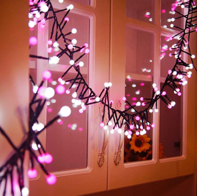 Pink Christmas Window Lights