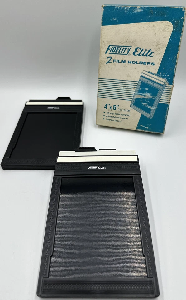 FIDELITY ELITE 4"x5" Camera Film Holders (2 in the box) New and Unused in Box - Image 2 of 4