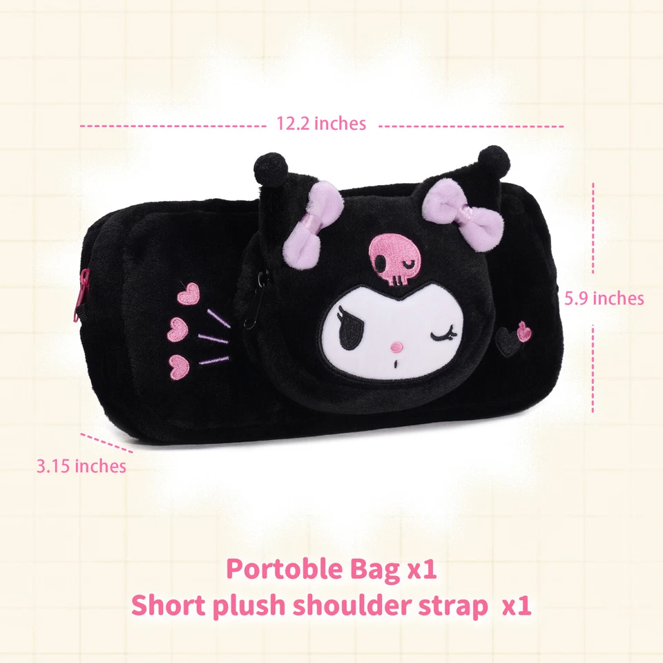 Plush Carry Case for Nintendo Switch & OLED Storage Bag with Shoulder Strap KLM - Image 2 of 4