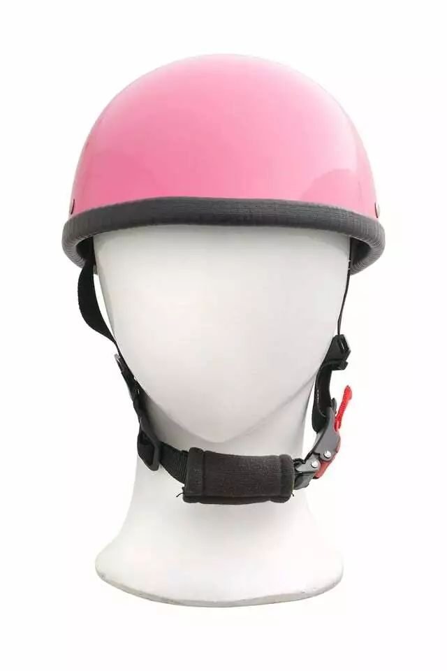 Ladies EZ Rider Pink Novelty Flat Helmet with Durable Q Release