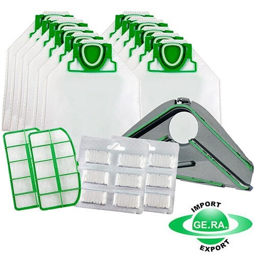 Kit Accessori Per Aspirapolvere Folletto VK135/VK136 - 12 Sacchetti, Profumi, Filtri E Cavo 7m