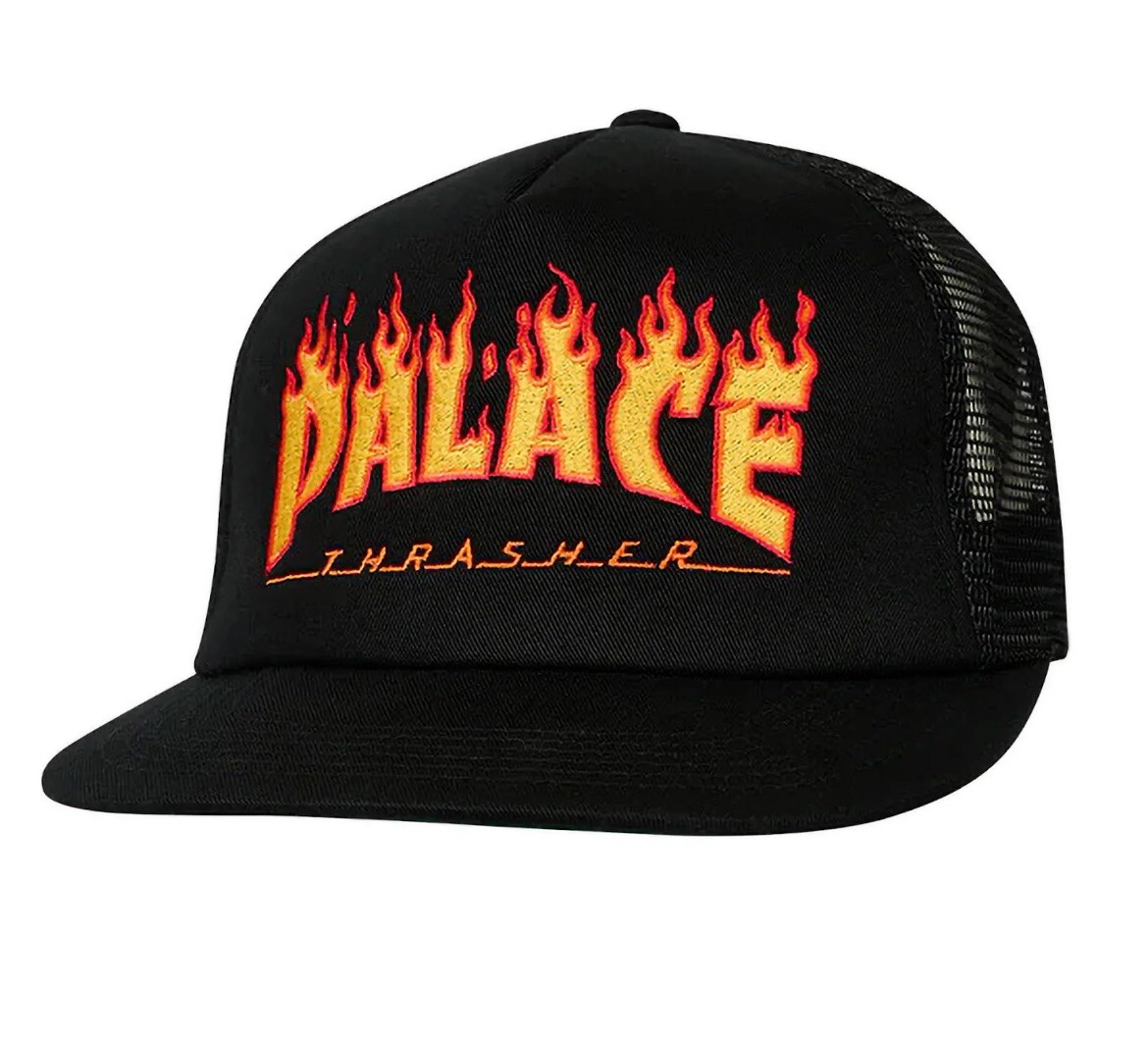 🔥 Palace x Thrasher Black Trucker Hat - BRAND NEW 🛹 | eBay UK