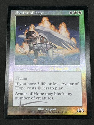 Magic the Gathering MTG Avatar of Hope White Prophecy Promo Foil