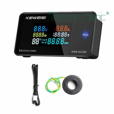 AC50-300V Digital Voltmeter Ammeter Current Voltage Temperature K3B9