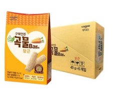 ILDONG HOODIES Baby Grilled Grain Bar Set CARROT 40 6p Set Korea
