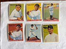 SET OF 6 Lot 1983 Galasso 1933 Goudey REPRINT PROMO CARDS Babe Ruth Lou Gehrig +