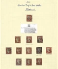 GB QV Penny Red STAR SMALL CROWN PERF16 Collection 42 Stamps Identified PLATES