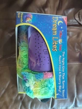 New In Box  2012 Pillow Pets Dream Lites - Peaceful Bear Tiedye