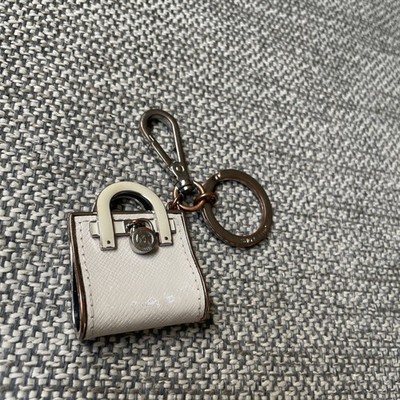 Michael Kors Hamilton Off White Bag/Purse Charm Key Ring
