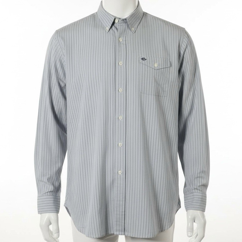 Vintage Polo Ralph Lauren Long Sleeve Button Up Shirt Blue Striped Men’s Sz XXL