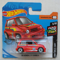 Hot Wheels 1985 Honda City Turbo Ii Rot Hw Race Day Neu/Ovp Auto Car Red ´85