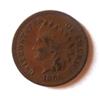 Antique 1869 USA Indian Head Cent Penny, Small Letters