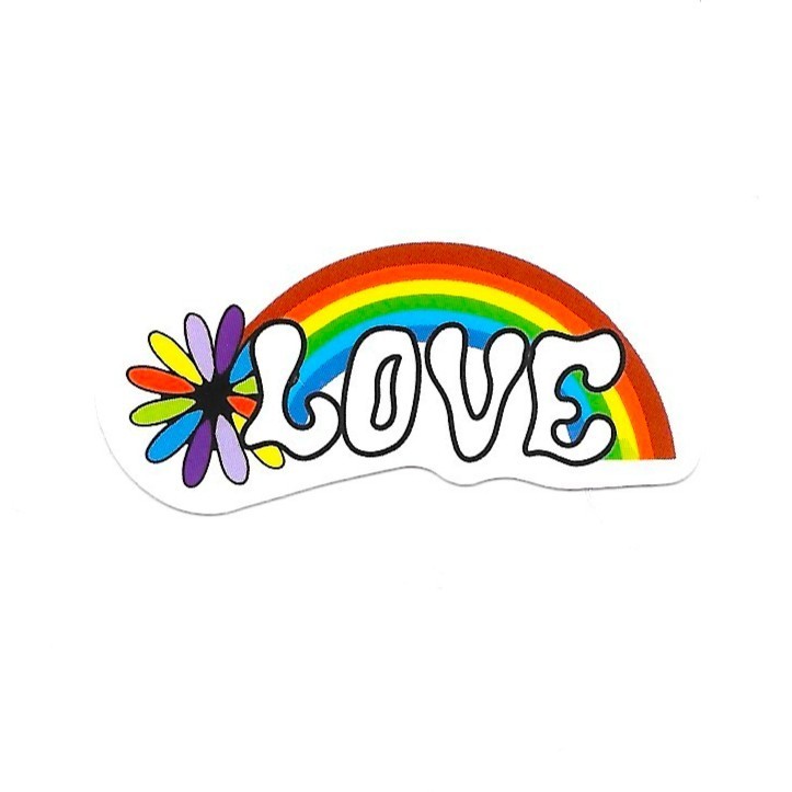 Rainbow Flower Decal Hippie Boho Pride Laptop Skateboard