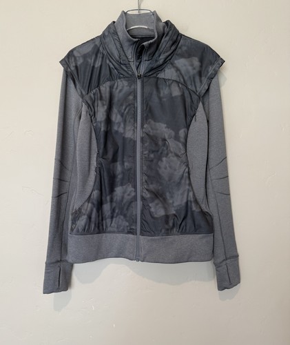 Chaqueta Lululemon para mujer 10 gris negra en fundente cremallera completa con capucha atlética correr - Imagen 20 de 20