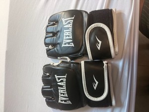 Everlast Black MMA Grappling Training Gloves