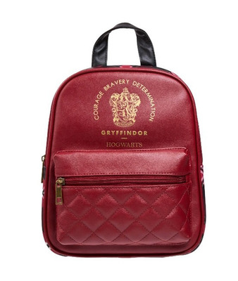 Harry Potter Hogwarts Gryffindor Mini Backpack, Maroon Quilted- NWOT