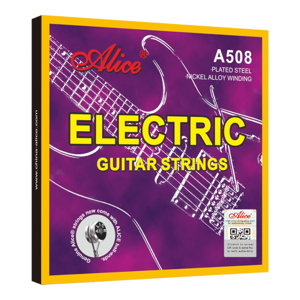 Alice A508-L Set di Corde per Chitarra Elettrica - 6 Corde in Acciaio