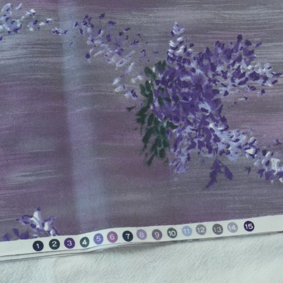 3Y David Textiles Quilt Cotton Fabric Purple Lilac Tonal Cottage Romantic Floral - Image 3 of 4