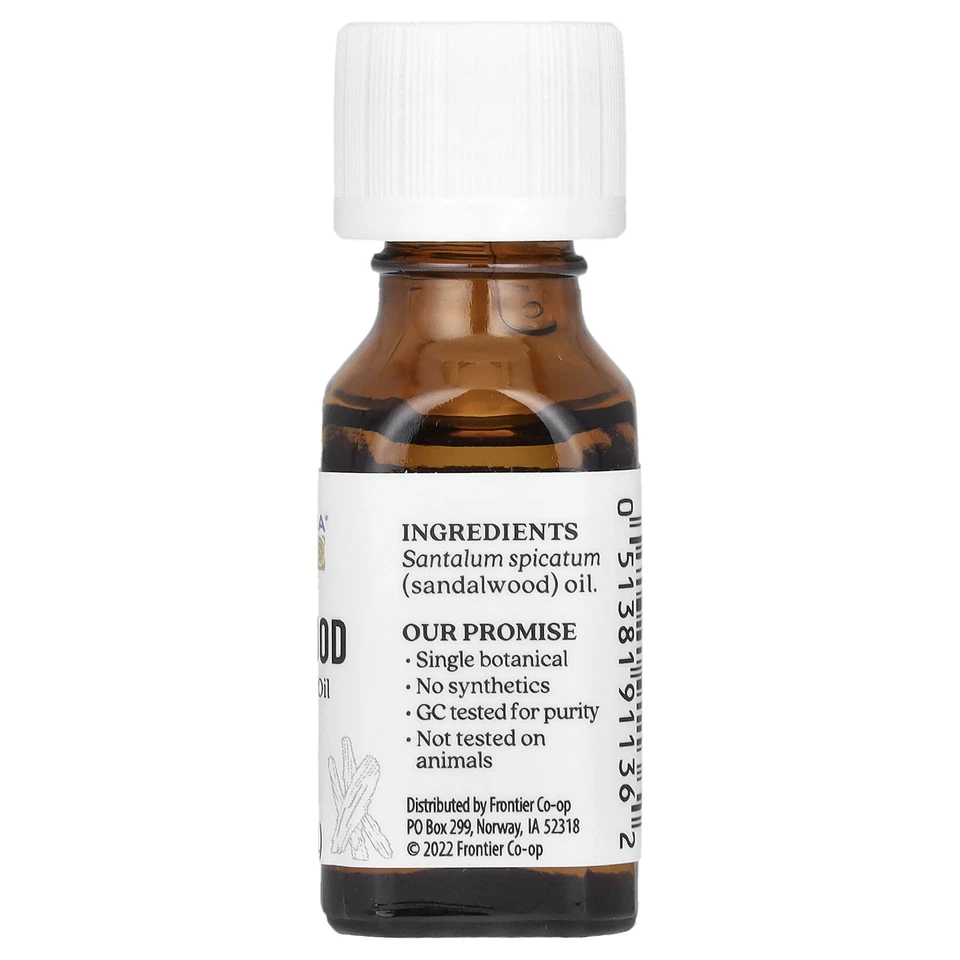 Aceite esencial puro, sándalo, 0,5 fl oz (15 ml) Foto 2 de 2