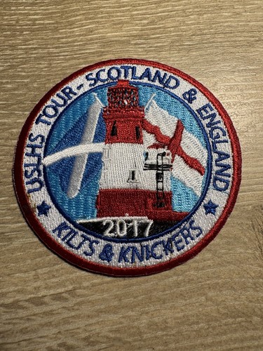 USLHS Tour Scotland & England.  Kilts & Knickers Patch FREE SHIPPING