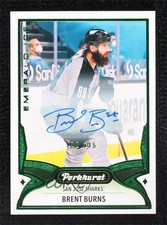 2021-22 Parkhurst Stars Emerald Ice Achievement Autos 2/5 Brent Burns Auto 0d8j