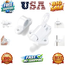 2 Packs White Spring Door Lock Resilient Bolt Latch Aluminum Alloy Safety Au...
