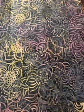 Batik Fabric Blue, Purple, Green Quilt Fabric 5 yds