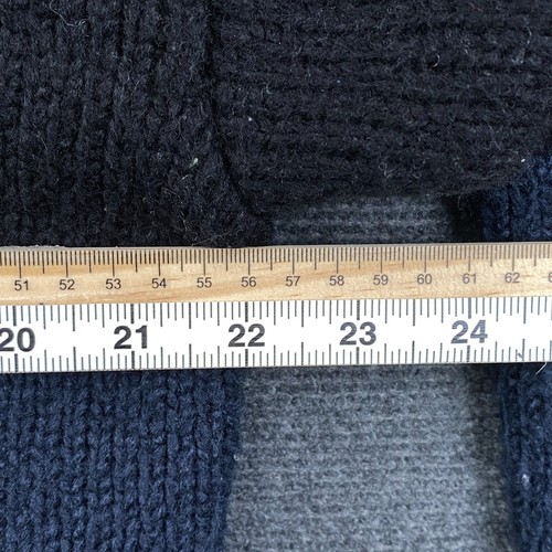 RVCA Cropped Sweater Jumper Black Blue Striped Wool Blend Knit Size Medium 10 - Picture 5 of 10