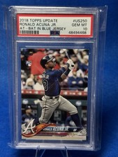 2018 Topps Update RONALD ACUNA JR. Rookie Card #US250 PSA 10 GEM MINT RC Braves. rookie card picture