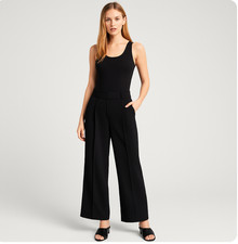 Elie Tahari Black Wide Leg Dress Pants Women s Size 6