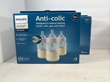  2 Philips Avent Anti-colic 9 oz. Bottles with AirFree Vent 3 pk.