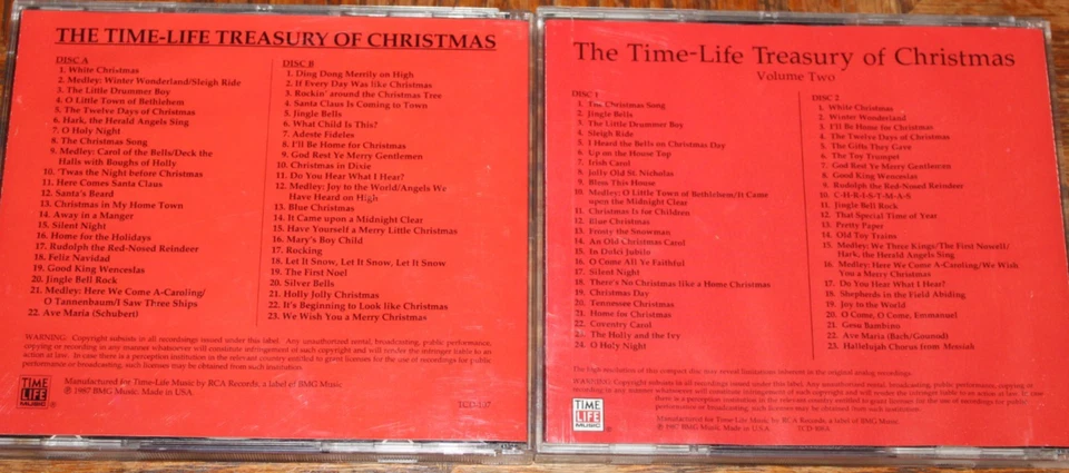 The Time-Life Treasury of Christmas Lot of 2 Double CDs. Pop Christmas Holiday Foto 2 de 2