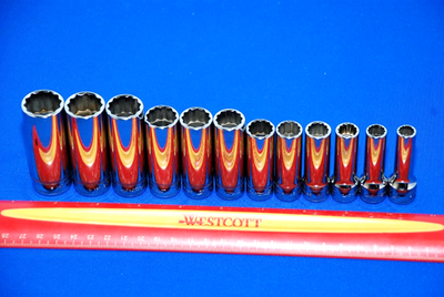 #ad Snap on NEW Ships FREE 12 Pc 3 8quot; Drive 12 POINT Metric Deep Socket Set 212SFMY $225.00