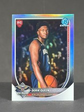 Derik Queen 2025-26 Bowman Chrome NBA RC Red Rookie Badge Refractor Pelicans