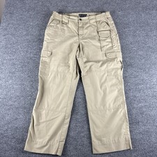 5.11 Tactical Pants Womens 12 Khaki Taclite Pro Elastic Cargo Ripstop Work 64360