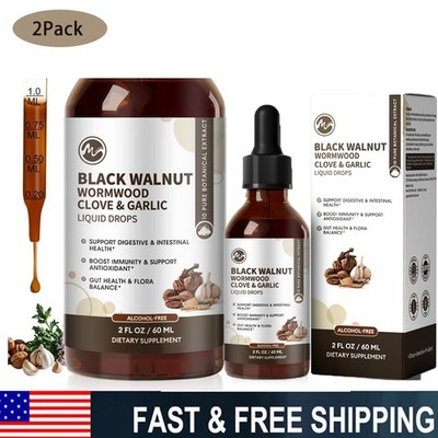 2PACK Parasite Cleanse Tincture/Extract-Wormwood,Black Walnut Hull, Clove 2FL.OZ