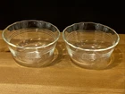 pyrex 463 Clear Thin Walls Custard Cups Bowls - Set of 2