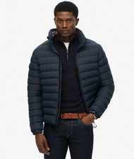 Superdry Mens Navy Fuji Printed Padded Jacket