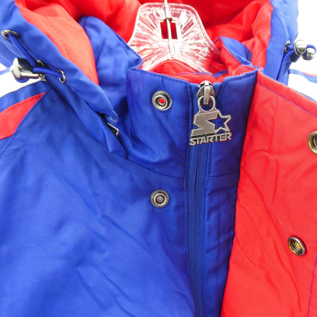 Starter Jacket Mens Large New England Patriots Blue Vintage Puffer